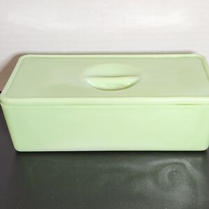 McKee Jadeite Refrigerator Dish 8”x4”   Uranium Vintage No Mark